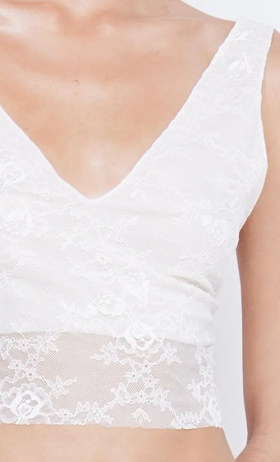Bec Bridge SANTAL CROPPED TOP 8211 IVORY Women Sleeveless