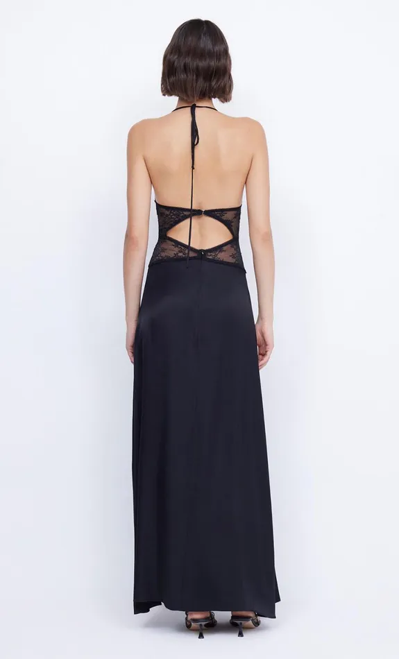 Bec Bridge SANTAL HALTER MAXI DRESS 8211 BLACK Women Prom Dresses
