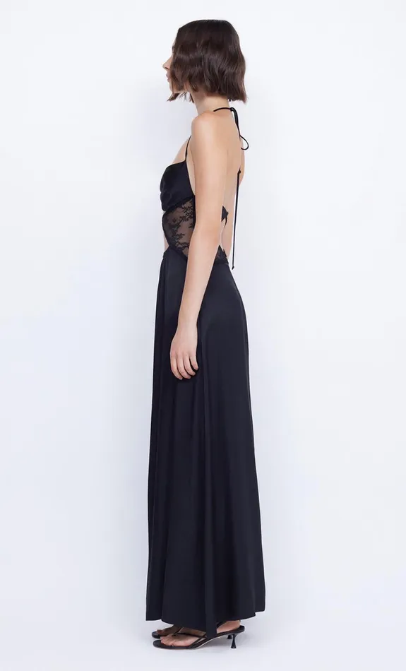 Bec Bridge SANTAL HALTER MAXI DRESS 8211 BLACK Women Prom Dresses