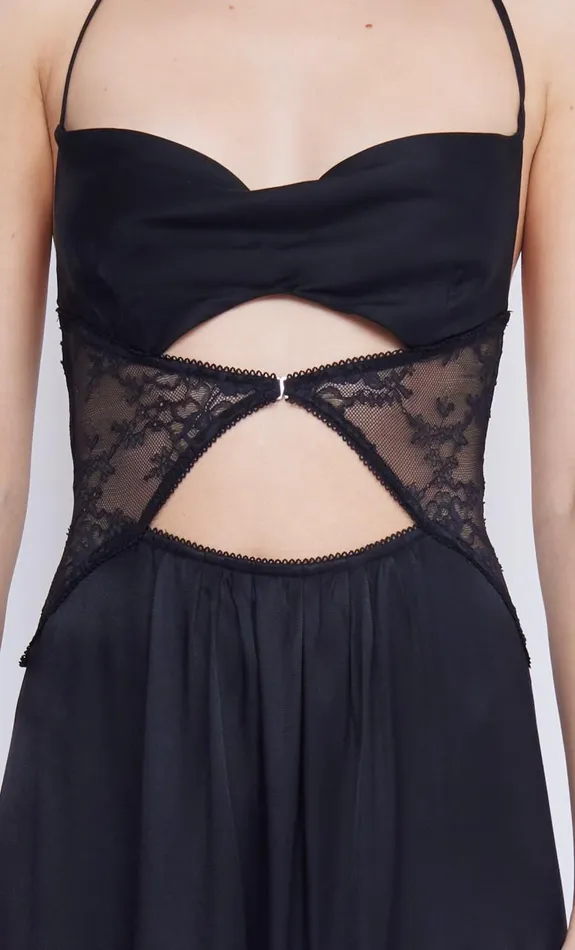 Bec Bridge SANTAL HALTER MAXI DRESS 8211 BLACK Women Prom Dresses
