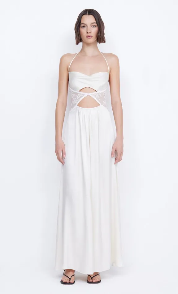 Bec Bridge SANTAL HALTER MAXI DRESS 8211 IVORY Women Maxi Dresses