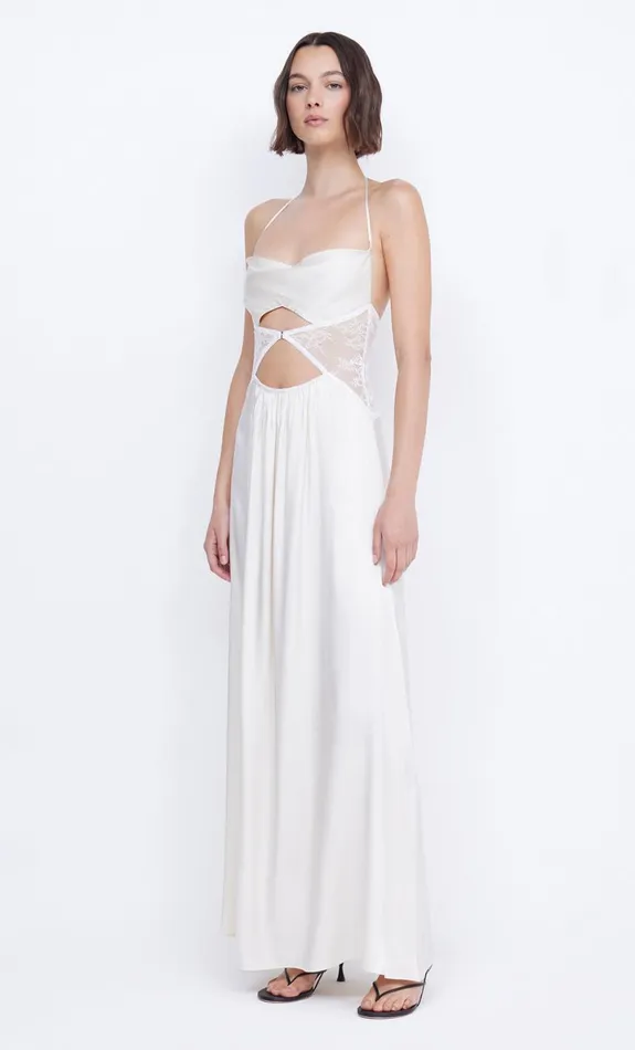 Bec Bridge SANTAL HALTER MAXI DRESS 8211 IVORY Women Maxi Dresses