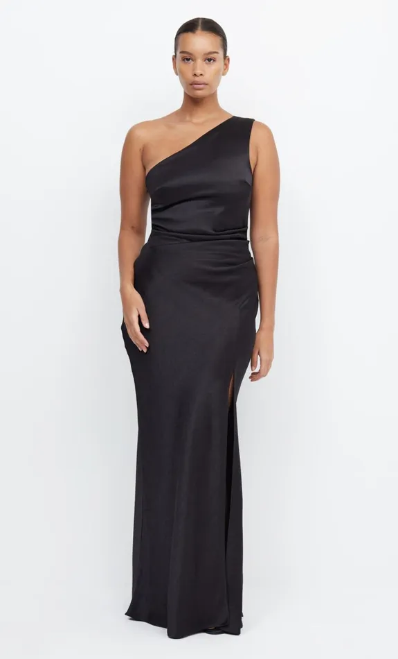 Bec Bridge THE DREAMER ASYM DRESS 8211 BLACK Women Maxi Dresses