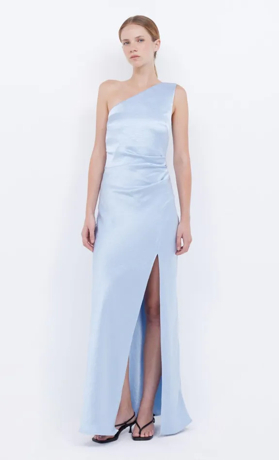 Bec Bridge THE DREAMER ASYM DRESS 8211 DUSTY BLUE Women Maxi Dresses