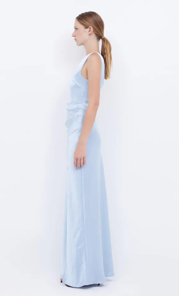 Bec Bridge THE DREAMER ASYM DRESS 8211 DUSTY BLUE Women Prom Dresses