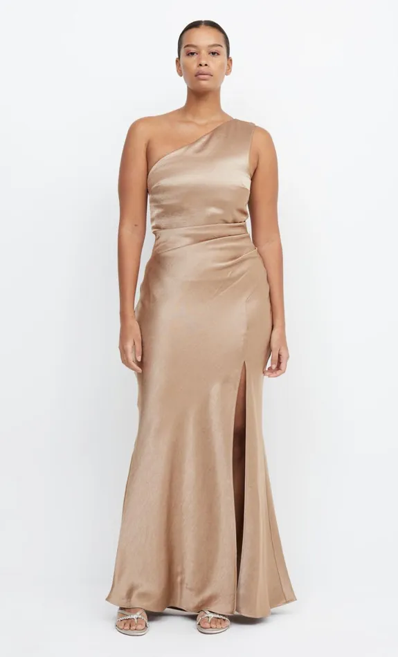 Bec Bridge THE DREAMER ASYM DRESS 8211 GOLDEN Women Maxi Dresses