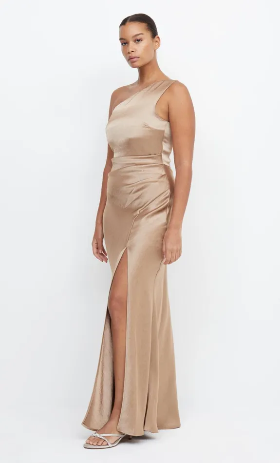 Bec Bridge THE DREAMER ASYM DRESS 8211 GOLDEN Women Maxi Dresses