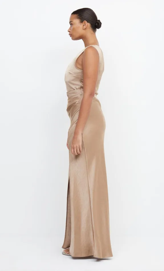 Bec Bridge THE DREAMER ASYM DRESS 8211 GOLDEN Women Maxi Dresses