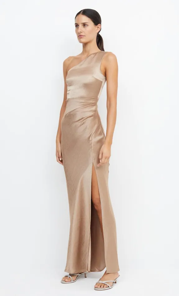 Bec Bridge THE DREAMER ASYM DRESS 8211 GOLDEN Women Maxi Dresses