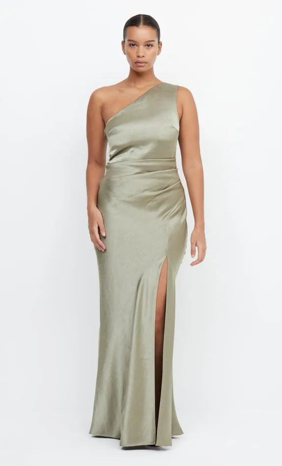 Bec Bridge THE DREAMER ASYM DRESS 8211 SAGE Women Bridesmaid Dresses