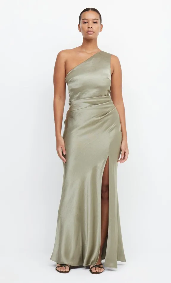 Bec Bridge THE DREAMER ASYM DRESS 8211 SAGE Women Bridesmaid Dresses