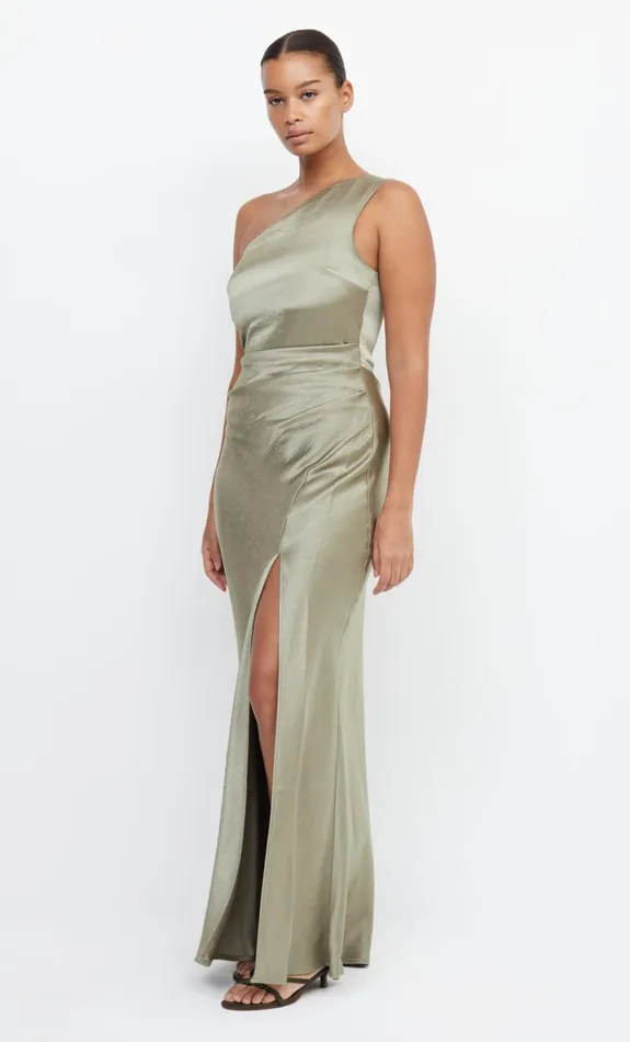 Bec Bridge THE DREAMER ASYM DRESS 8211 SAGE Women Bridesmaid Dresses