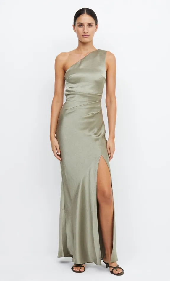 Bec Bridge THE DREAMER ASYM DRESS 8211 SAGE Women Bridesmaid Dresses
