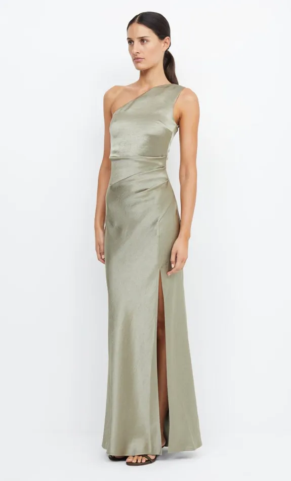 Bec Bridge THE DREAMER ASYM DRESS 8211 SAGE Women Bridesmaid Dresses