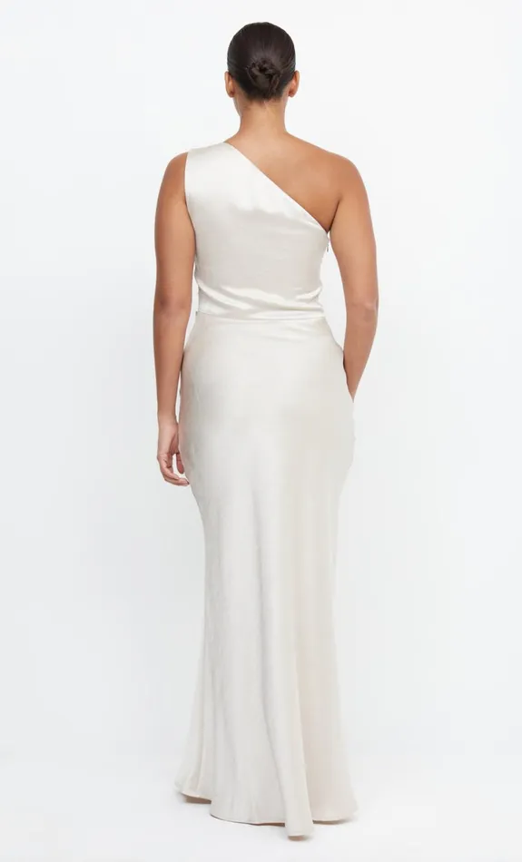 Bec Bridge THE DREAMER ASYM DRESS 8211 SAND Women Bridesmaid Dresses