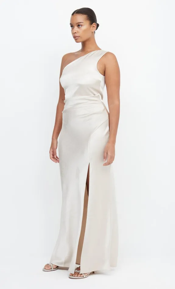 Bec Bridge THE DREAMER ASYM DRESS 8211 SAND Women Bridesmaid Dresses
