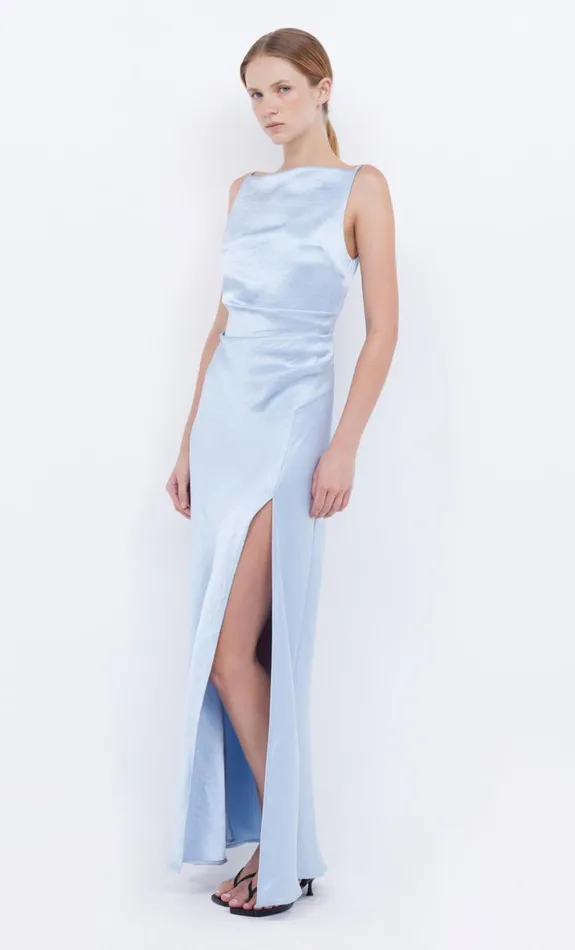 Bec Bridge THE DREAMER MAXI DRESS 8211 DUSTY BLUE Women Maxi Dresses