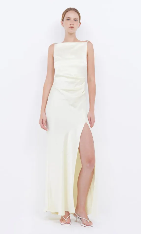 Bec Bridge THE DREAMER MAXI DRESS 8211 ICE YELLOW Women Maxi Dresses