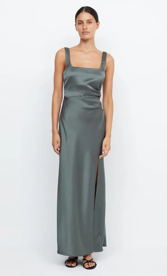 Bec Bridge THE DREAMER SQUARE NECK DRESS 8211 DARK WILLOW Women Bridesmaid Dresses Bec Bridge THE DREAMER SQUARE NECK DRESS 8211 DARK WILLOW Women Bridesmaid Dresses