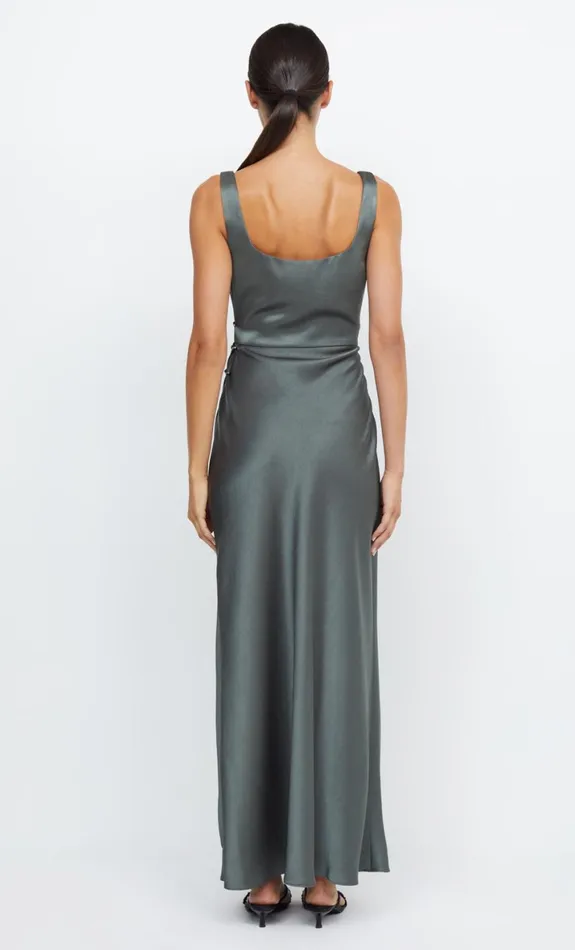 Bec Bridge THE DREAMER SQUARE NECK DRESS 8211 DARK WILLOW Women Bridesmaid Dresses