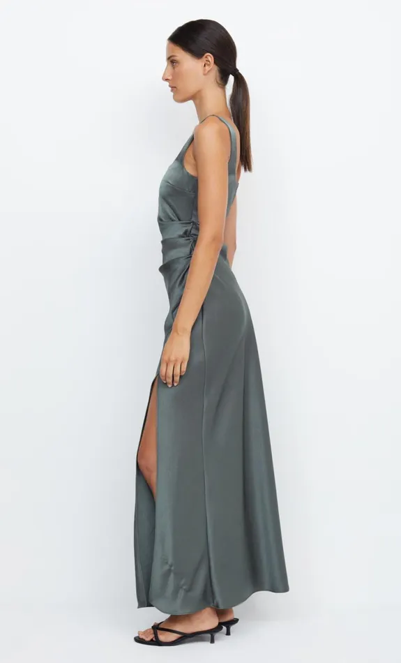 Bec Bridge THE DREAMER SQUARE NECK DRESS 8211 DARK WILLOW Women Bridesmaid Dresses