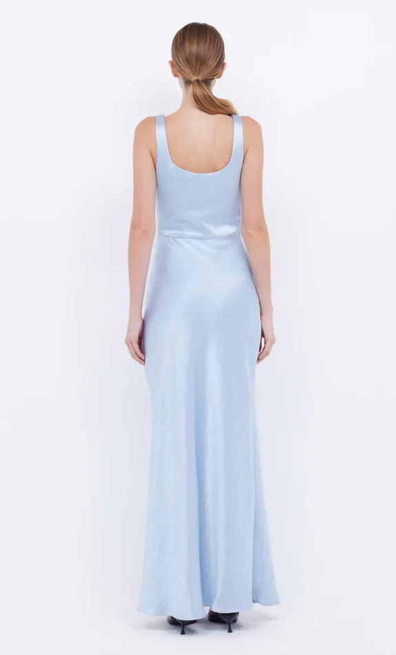 Bec Bridge THE DREAMER SQUARE NECK DRESS 8211 DUSTY BLUE Women Maxi Dresses