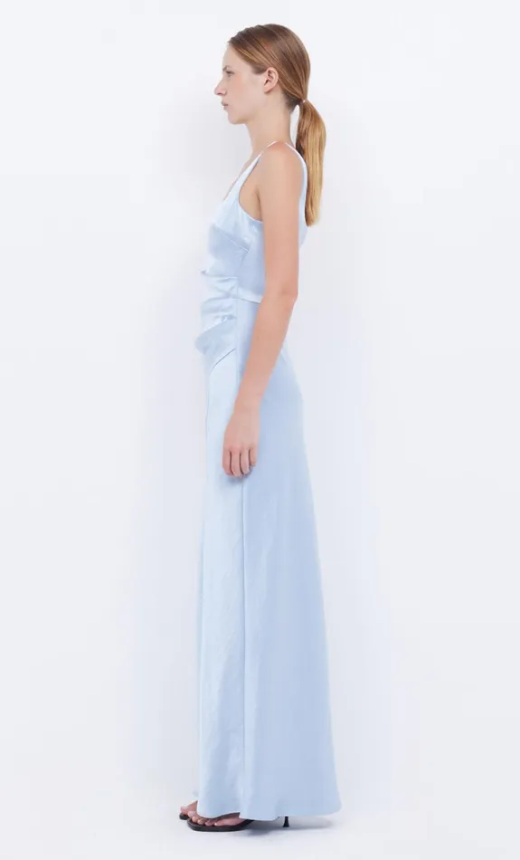 Bec Bridge THE DREAMER SQUARE NECK DRESS 8211 DUSTY BLUE Women Maxi Dresses