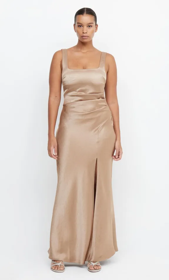 Bec Bridge THE DREAMER SQUARE NECK DRESS 8211 GOLDEN Women Maxi Dresses