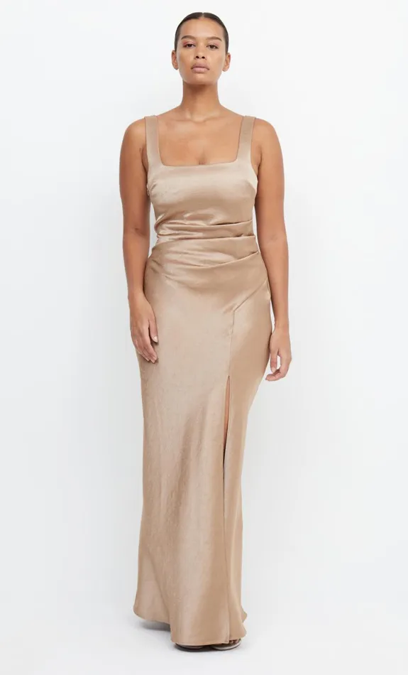 Bec Bridge THE DREAMER SQUARE NECK DRESS 8211 GOLDEN Women Maxi Dresses
