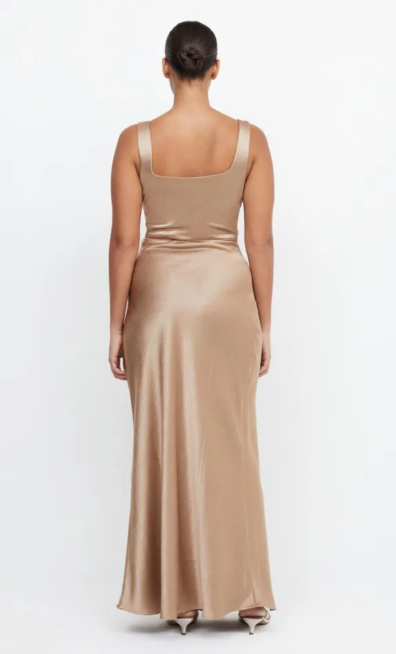Bec Bridge THE DREAMER SQUARE NECK DRESS 8211 GOLDEN Women Maxi Dresses