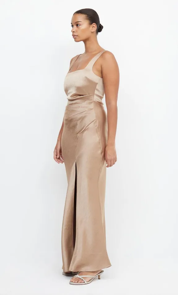 Bec Bridge THE DREAMER SQUARE NECK DRESS 8211 GOLDEN Women Maxi Dresses