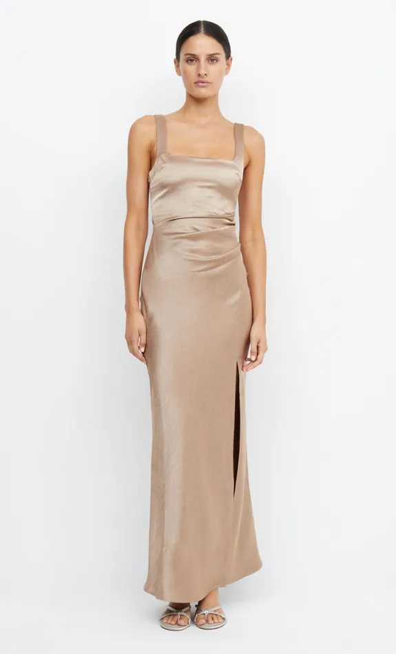 Bec Bridge THE DREAMER SQUARE NECK DRESS 8211 GOLDEN Women Maxi Dresses