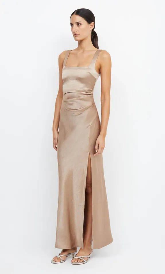 Bec Bridge THE DREAMER SQUARE NECK DRESS 8211 GOLDEN Women Maxi Dresses
