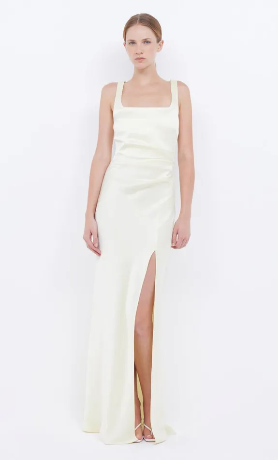 Bec Bridge THE DREAMER SQUARE NECK DRESS 8211 ICE YELLOW Women Bridesmaid Dresses Bec Bridge THE DREAMER SQUARE NECK DRESS 8211 ICE YELLOW Women Bridesmaid Dresses