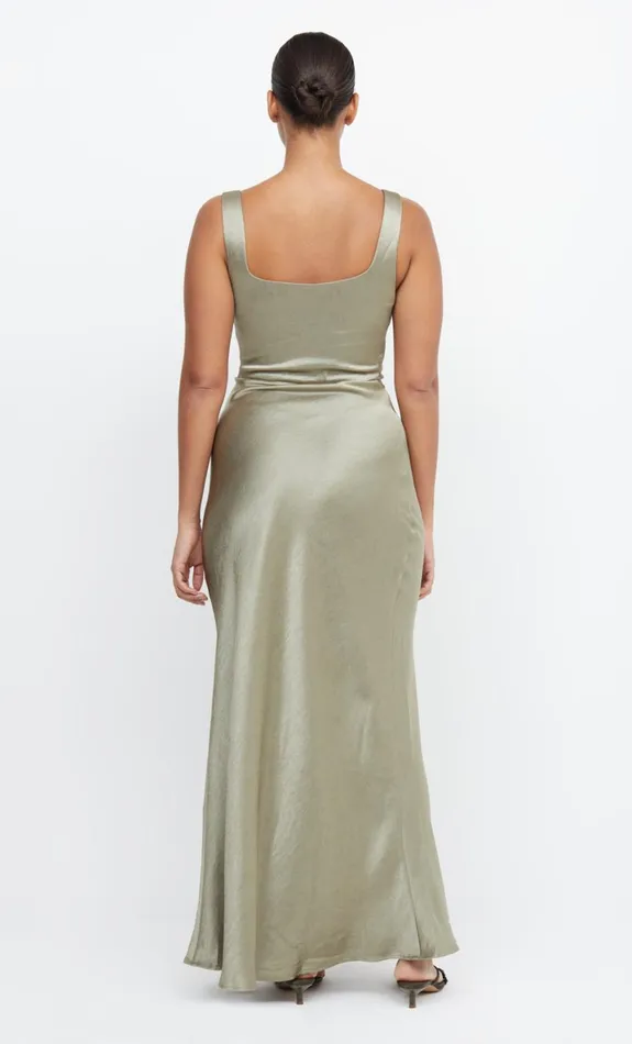 Bec Bridge THE DREAMER SQUARE NECK DRESS 8211 SAGE Women Maxi Dresses