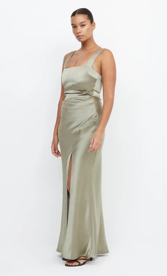 Bec Bridge THE DREAMER SQUARE NECK DRESS 8211 SAGE Women Maxi Dresses