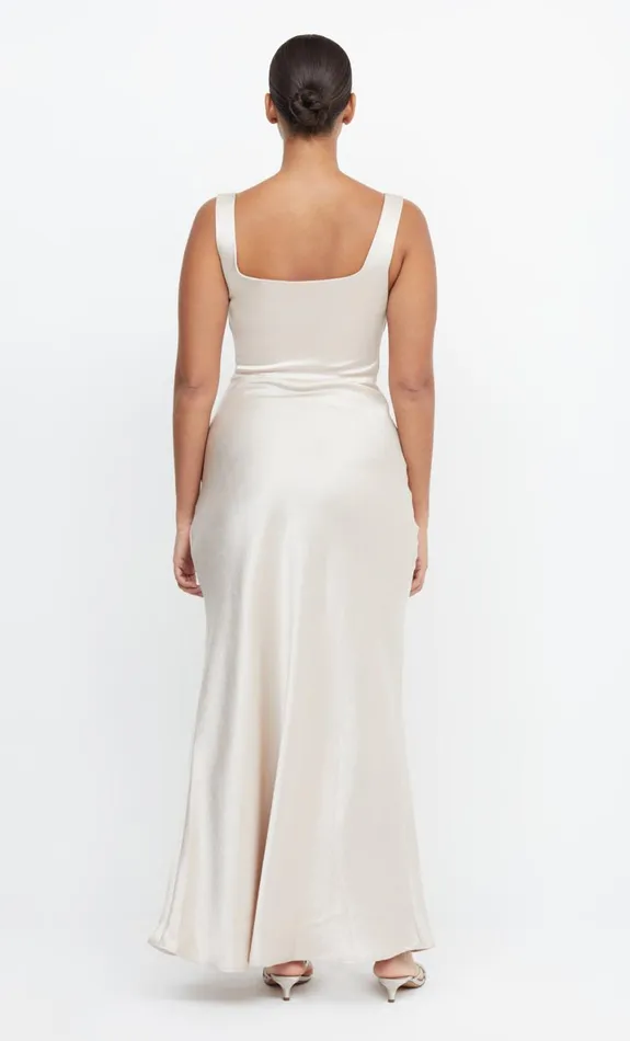 Bec Bridge THE DREAMER SQUARE NECK DRESS 8211 SAND Women Bridesmaid Dresses