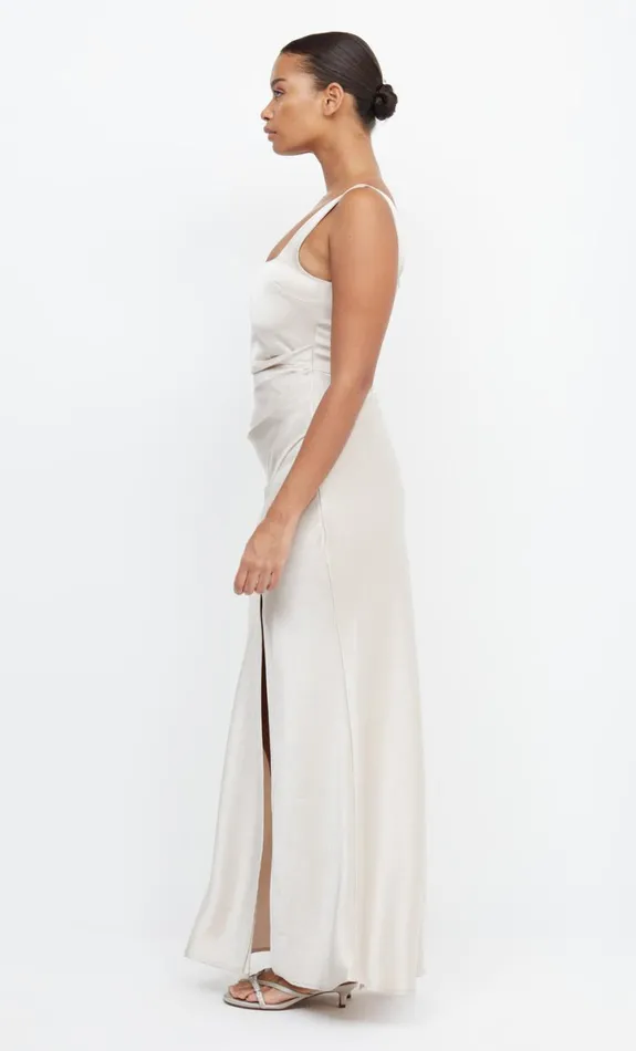 Bec Bridge THE DREAMER SQUARE NECK DRESS 8211 SAND Women Bridesmaid Dresses