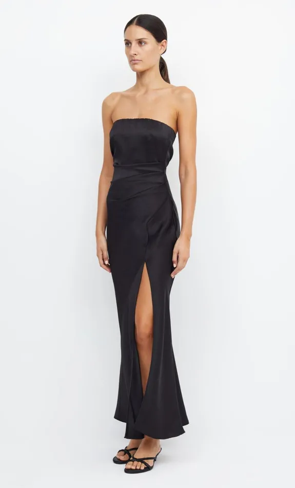 Bec Bridge THE DREAMER STRAPLESS DRESS 8211 BLACK Women Bridesmaid Dresses