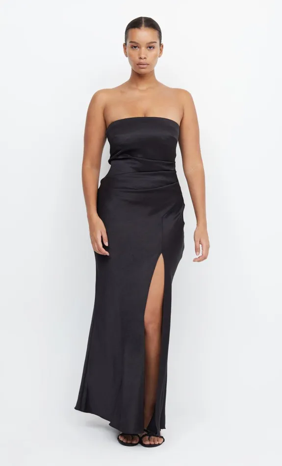 Bec Bridge THE DREAMER STRAPLESS DRESS 8211 BLACK Women Bridesmaid Dresses