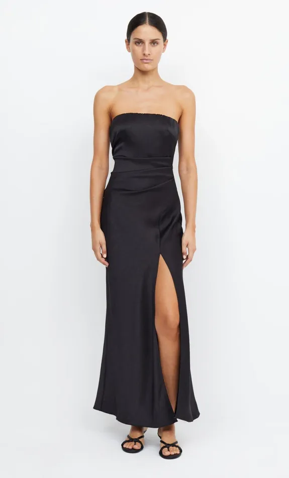 Bec Bridge THE DREAMER STRAPLESS DRESS 8211 BLACK Women Bridesmaid Dresses