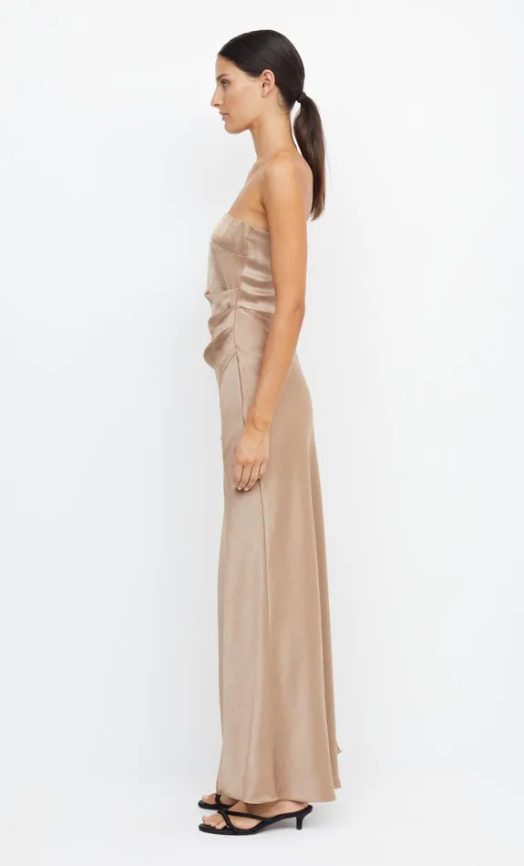 Bec Bridge THE DREAMER STRAPLESS DRESS 8211 GOLDEN Women Bridesmaid Dresses