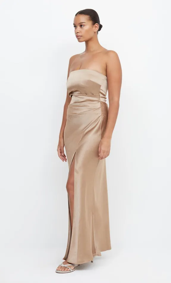 Bec Bridge THE DREAMER STRAPLESS DRESS 8211 GOLDEN Women Bridesmaid Dresses