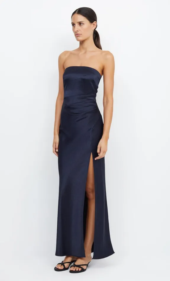Bec Bridge THE DREAMER STRAPLESS DRESS 8211 INK Women Maxi Dresses