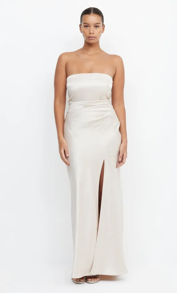 Bec Bridge THE DREAMER STRAPLESS DRESS 8211 SAND Women Maxi Dresses