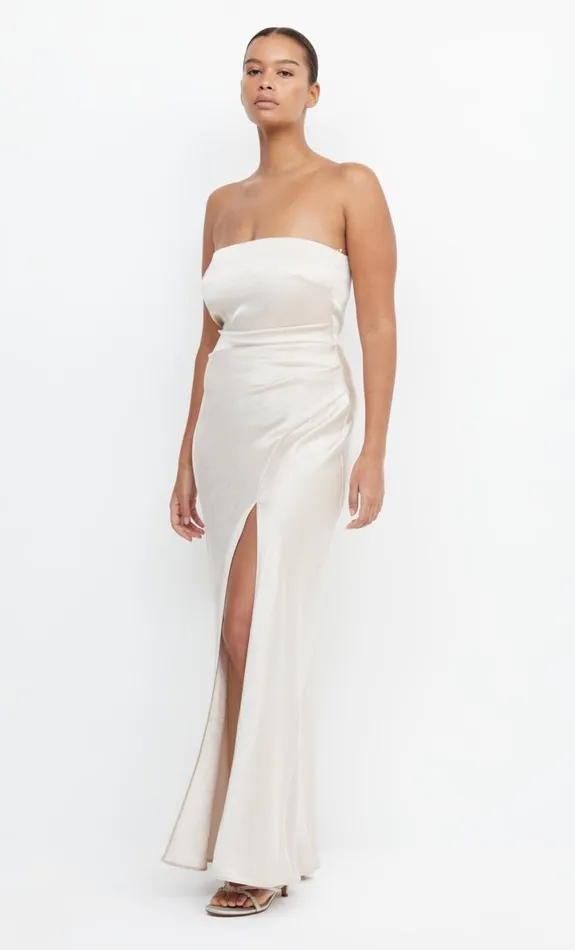 Bec Bridge THE DREAMER STRAPLESS DRESS 8211 SAND Women Maxi Dresses