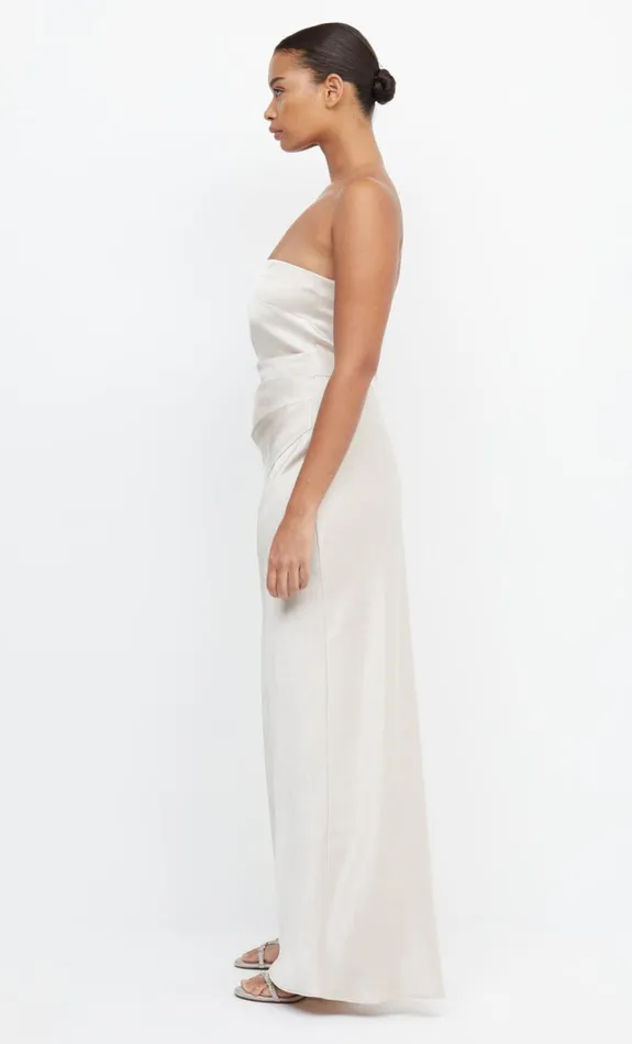 Bec Bridge THE DREAMER STRAPLESS DRESS 8211 SAND Women Maxi Dresses