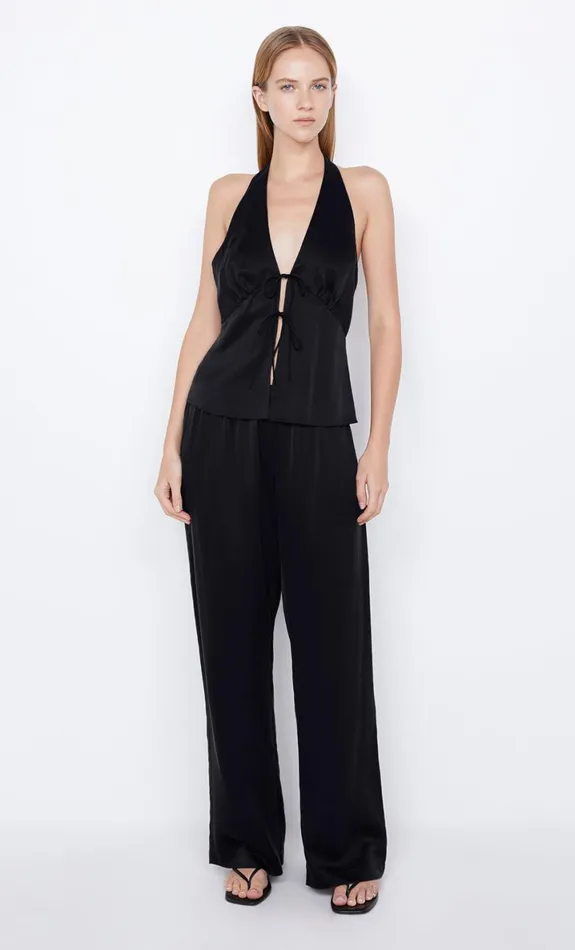 Bec Bridge TIA SILK HALTER TOP 8211 BLACK Women Sleeveless