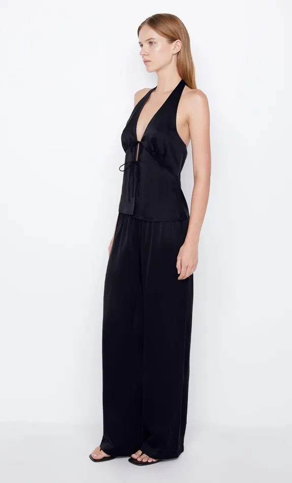 Bec Bridge TIA SILK HALTER TOP 8211 BLACK Women Sleeveless