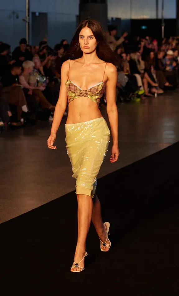 Bec Bridge VENUS SEQUIN MIDI SKIRT 8211 CITRUS Women Skirts